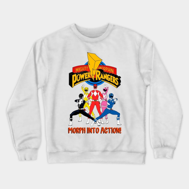 Mighty Morphin Power Rangers! Crewneck Sweatshirt by OniSide